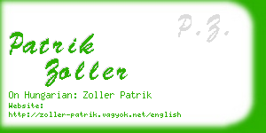 patrik zoller business card